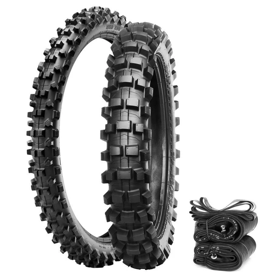 IRC M5B EVO Mud/Sand/Soft Terrain Tires Tubes Rim Strips Set Honda CR125R 95-07 - Image 1 of 1