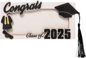 Graduation Money Holder 2025 Wooden Grad Card Cash Box Class of 2025 Envelope Wa - Picture 1 of 12