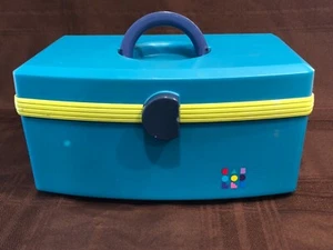 Vintage Caboodles Kosmetik Tragetasche Organizer 2770/2775 blau/grün  - Bild 1 von 6