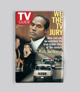 OJ SIMPSON / GUÍA TV - IMÁN PÓSTER 2"x3" retro años 90 vintage verdadero crimen - Imagen 1 de 4
