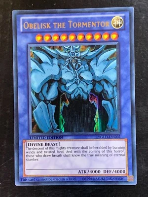Obelisk the Tormentor  YGLD-ENG02 Ultra Rare Limited Edition Yu-Gi-Oh! Konami - Image 1 of 4