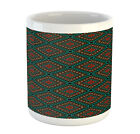 Ambesonne Ethnic Ceramic Coffee Mug Cup for Water Tea Drinks, 11 oz