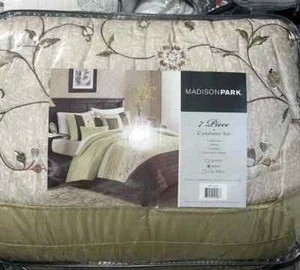 Madison Park Serene 7 Teile Bettdecken-Set, King, grün, neu mit Etikett - Bild 1 von 7