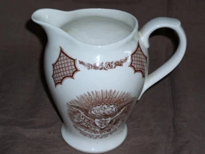 Alfred Meakin FAIR WINDS BROWN Pattern 48oz Pitcher (New York State Seal) - Bild 1 von 4