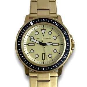 Orologio Armani Exchange Uomo Leonardo 44mm Colore Oro Acciaio Inox - Foto 1 di 7