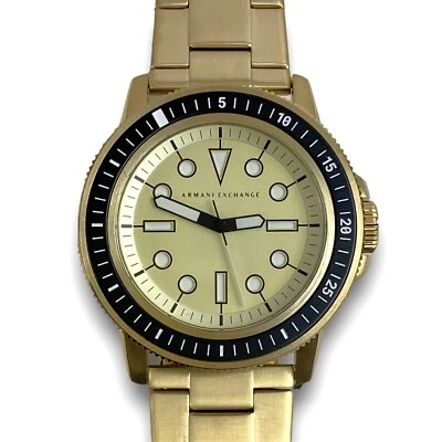 Reloj Armani Exchange Hombre Leonardo 44mm Acero Inoxidable Tono Dorado Foto 1 de 4