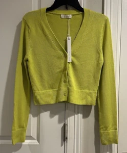 REVOLVE One Grey Day Kali Cardigan Size S in Chartreuse, NEW NWT, MSRP $168 - Picture 1 of 7