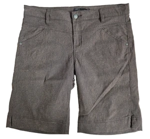 Pantalones cortos chinos de mujer Prana talla 10 púrpura marrón a rayas con elástico - Imagen 1 de 13