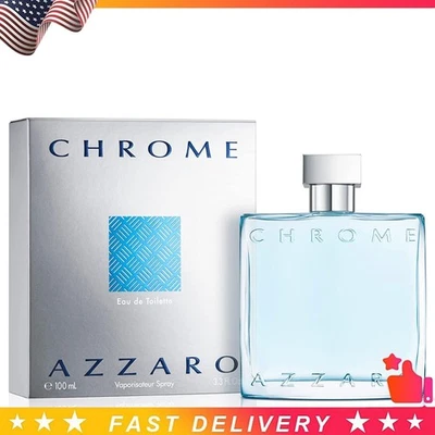 CHROME AZZARO Hombres Colonia 3.4oz edt Hombres Nuevo en Caja Foto 1 de 4