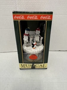 Figurina Vintage Coca-Cola Musical 4" Orsi Polari Ruota su Blocchi di Ghiaccio NUOVA - Foto 1 di 15