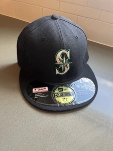 Gorra de béisbol MLB New Era Seattle Mariners azul marino 7 3/8 ajustada 59FIFTY - base genial - Imagen 1 de 5