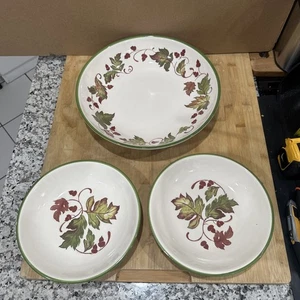 Vintage 3 Harry & David Herbst Suppe Servierschalen Eicheln Blätter Keramik Erntedankfest * - Bild 1 von 12