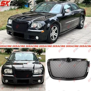 For Chrysler 300C 2005-2010 ABS Chrome/Black Front Bumper Upper Grille Mesh Kit - Picture 1 of 21