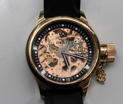Invicta 机械俄罗斯潜水手表 51.5 毫米骨架 1090 玫瑰金 — 第 1/4 张图片