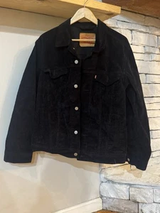 Levis Jacke Herren L schwarz Cord Knopfleiste Trucker Western ungefüttert - Bild 1 von 5
