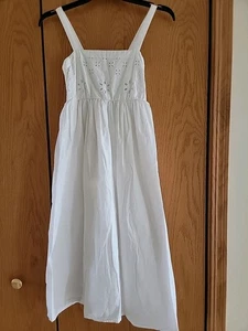 Vestido MNG Mango Blanco Ojales Bordados Tirantes Talla 2 - Imagen 1 de 3