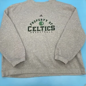 Adidas NBA Boston Celtics Crewneck Sweatshirt Gray Size 2XL - Picture 1 of 8