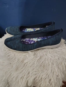 Skechers Damenschuhe Größe 8,5 Slipper Keilabsatz Blau Unterwegs Turnschuhe  - Bild 1 von 8