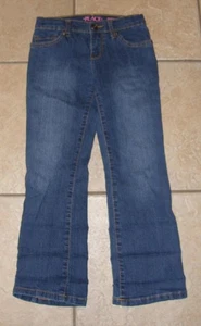 Girls Sz 6X/7 School or Play Adjustable Waist Dark Denim Bootcut Blue Jeans TCP - Picture 1 of 3