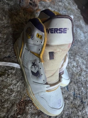 Vintage 80s LA Lakers Converse High Top - Image 1 of 4