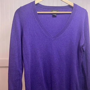 Suéter Eddie Bauer Para Hombre Púrpura Algodón Cachemira Talla S Manga Larga Pullover - Imagen 1 de 7