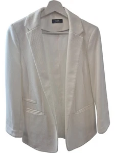 Wallis Jacket Textured Cream Blazer UK 10 Lined Women's Office Wear - Picture 1 of 8