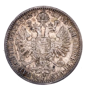AUSTRIA Francis Ioseph I 1/4 Florin 1857-A Argento Silver - Imagen 1 de 2