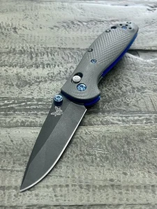 Benchmade 556 EXCLUSIVE Mini Griptilian, Custom Luxury Class Blue Titanium Parts - Picture 1 of 24