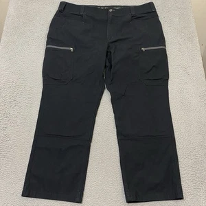 Alaskan Hardgear Pants Mens 44x30 Black Roundabout Cargo Double Knee - Picture 1 of 21