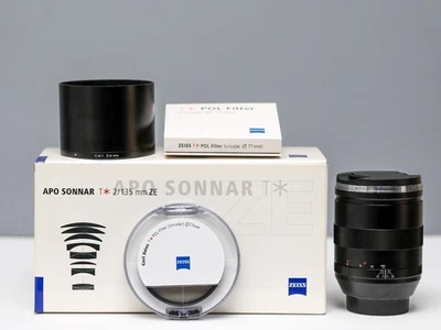 Zeiss 135mm f2 APO Sonnar ZE Lens for Canon Pristine - Image 1 of 4