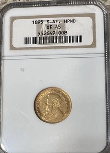 1895 South African Gold Half Pond NGC XF45 - Bild 1 von 4