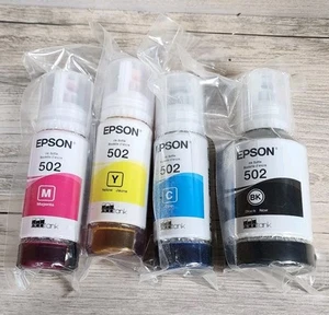 Epson 502 Ink Combo Pack Genuine for ECO-TANK Printers Exp 8/2026 New Sealed - Picture 1 of 9