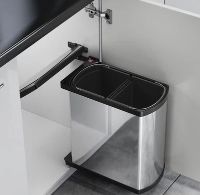 Hailo Pattumiera Incasso Da 45cm Armadio 2x8 L Raccolta Differenziata 516186 - Immagine 1 di 4