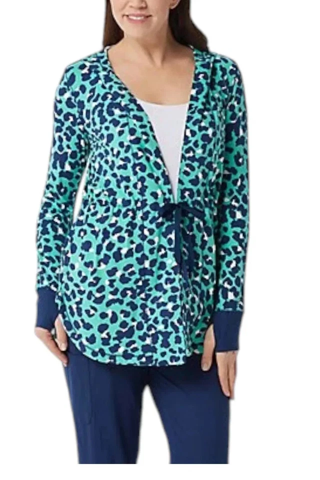 Женская толстовка с капюшоном Cuddl Duds Flexwear Anorak Lagoon Animal - Изображение 1 из 1