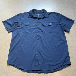 Camisa HUK Para Hombres Talla XL Abotonada Azul Pesca Transpirable Ventilación Ligera Activa - Imagen 1 de 4