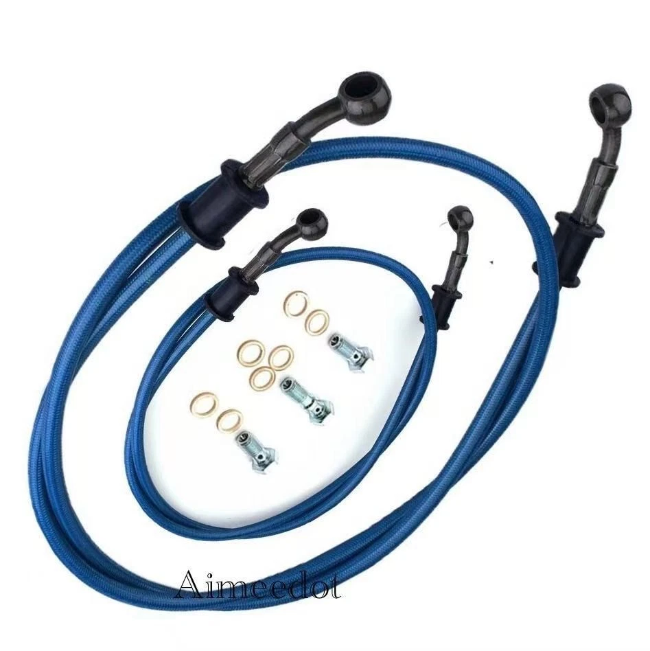 Línea de manguera trenzada de freno delantero + trasero para HONDA CRF250R CRF250RX CRF450R CRF450RX Foto 1 de 1