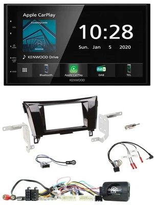 Kenwood Bluetooth Lenkrad DAB USB 2DIN Autoradio für Nissan X-Trail Qashqai 14-1 - Bild 1 von 4