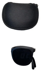 Gafas de sol plegables cuadradas negras mate - estilo clásico + estuche incluido - Imagen 1 de 7