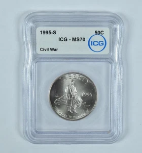 1995-S Civil War Commemorative Half Dollar MS70 ICG *6022 - Picture 1 of 5