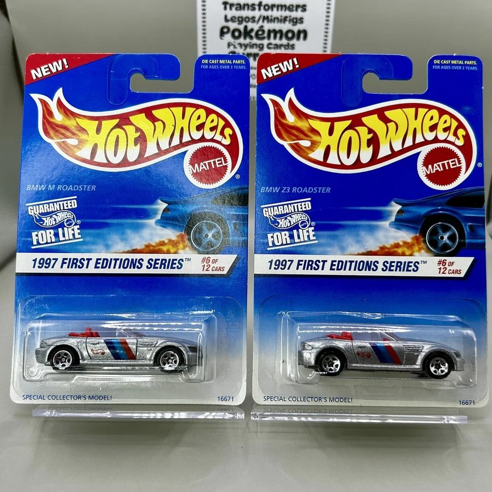 1997 Hot Wheels First Editions BMW Z3 M Roadster Silver Lot of 2 Variations - Image 1 of 4