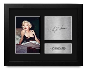 Marilyn Monroe A Alcuni Piace Hot Frame It Regali Stampato Firmato Autografo Immagine... - Foto 1 di 7