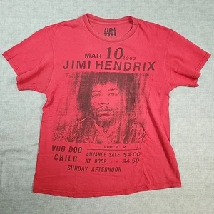 T-shirt Jimi Hendrix 10 marzo 1968 L manica corta classica grafica rock maglietta - Foto 1 di 10