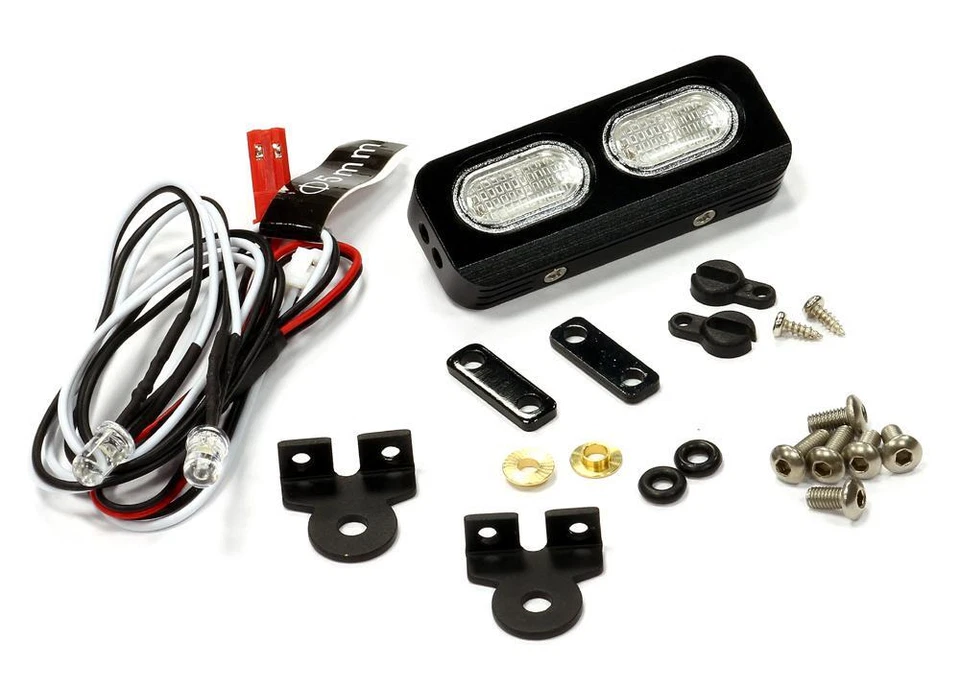 Realistic 1/10 Size Roof Top LED Light (2) White for Scale Rock Crawling - Image 1 of 1