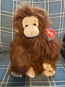 Vintage TY 7101 JAKE Ape Monkey Orangutan with Tags Short Arms Excellent 1990 - Picture 1 of 5