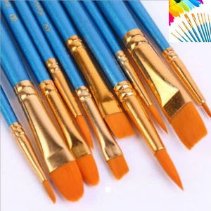 10x Art Paint Brushes Watercolour Paint Brush Set Artist Paint Brushes Oil Paint - Picture 1 of 12