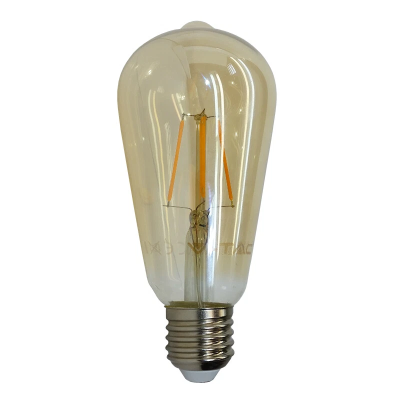 LED Bulb Filament E27 ST64 4W 2200K° Amber Gass - Image 1 of 1