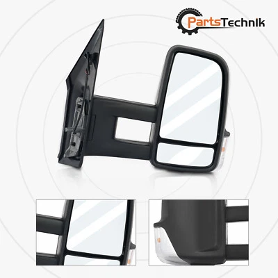 Long Arm Door Mirror W/ Heated Signal Fit 2007-2018 Sprinter 2500 3500 Right RH - Image 1 of 4