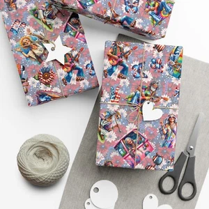 30" x 84" Geschenkpapier, - 8 PATRIOTISCHE DESIGNS, personalisieren, anpassen - Bild 1 von 11
