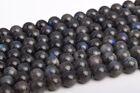 7 mm perles rondes en vrac authentiques gris foncé naturel de qualité AA 15,5"