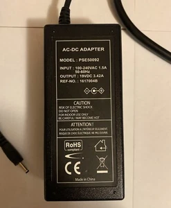 AC/DC Adapter Netzteil MODEL: PSE50092 100-240V AC 1.5A Output 19V DC 3.42A #127 - Bild 1 von 7